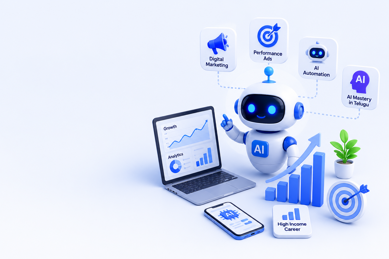 AI Growth Mastery Telugu AI Marketing Performance Ads and Automation Course