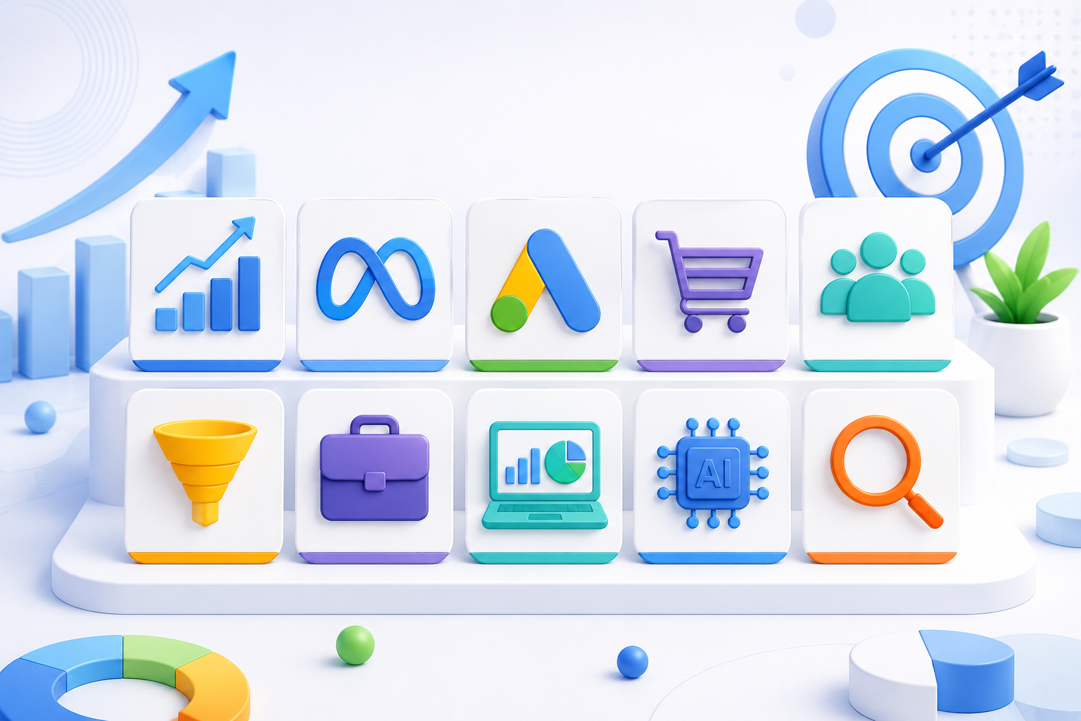 Career opportunities after AI Performance Marketing Course in Telugu featuring digital marketing, Meta Ads, Google Ads, analytics, lead generation, and AI automation concepts.